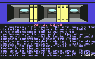 Rendezvous with Rama screenshot 4 for Commodore 64